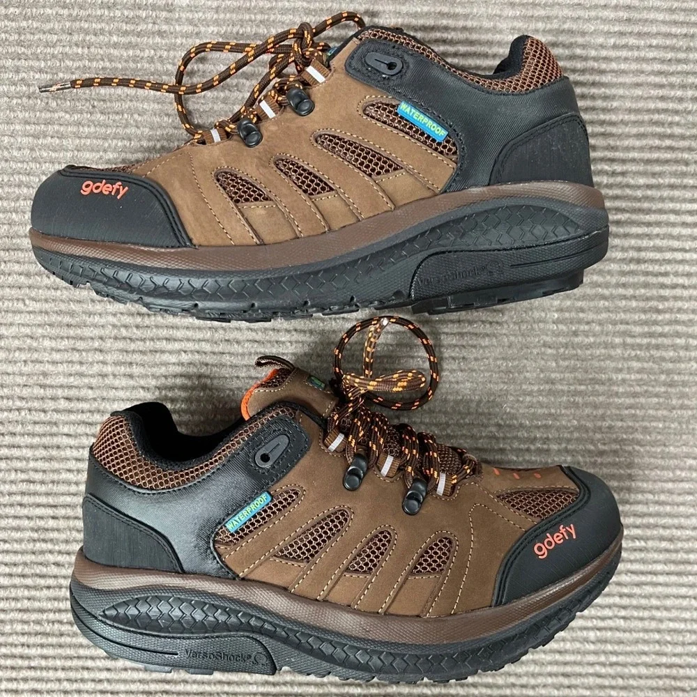 Gravity Defyer G-Defy Ion Mens 9 Brown‎ Waterproof Hiking Shoes NWOT